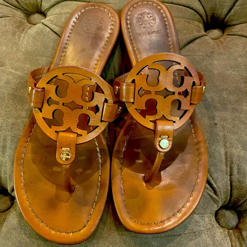 Tory Burch Miller Sandals (cognac)